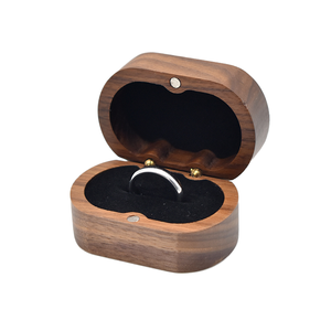 Custom Double Ring Box <strong>Personalised</strong> Oval <strong>Wooden</strong> Wedding Engagement Proposal Box for 2 Rings Display Wood Crafts Wall <strong>Signs</strong> - Product Image 1