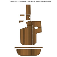 Plateforme de bain et tapis de cockpit pour bateau Centurion Enzo SV240 2009-2011, en mousse EVA imitation teck, style SeaDek MarineMat, auto-adhésif