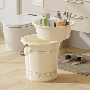 Seau en plastique bleu épaissi 10-15L, durable pour la maison, la salle de bain, les dortoirs étudiants - Product Image 3