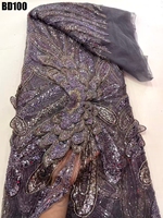 Tissu en dentelle brodé de perles et de paillettes, prix usine Chine, collection 2026, idéal pour mariages et célébrations