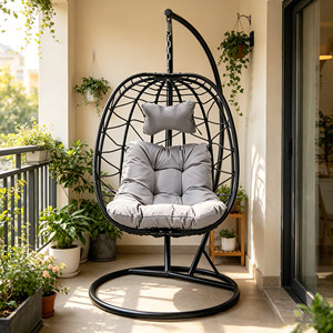 Chaise suspendue en rotin PE, vente en gros directe d'usine, <span class=keywords><strong>pas</strong></span> <span class=keywords><strong>cher</strong></span>, détachable et pliable, pour terrasse et jardin - Product Image 2