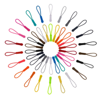 Passe-fermeture à glissière en caoutchouc décoratif, 10 pièces, cordon en Nylon, extractible pour Extension de fermeture éclair