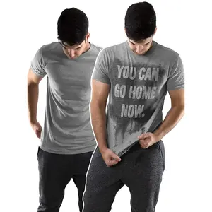 Sport Running Gym t Shirts For Men Custom Screen Printing 100% Cotton Quick Dry Hidden Message Sweat Activated Shirt