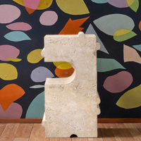 Table basse en pierre de travertin YDSTONE, moderne, écologique, faite à la main, décoration de salon, table d'art créative