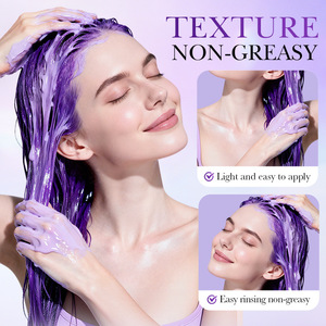 Shampooing et après-<span class=keywords><strong>shampoing</strong></span> capillaires violets hydratants, purifiants et lissants à la kératine botanique 500ml - Product Image 4