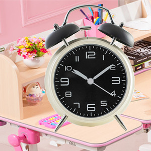 Alarm Clock Metal 4 Inch Quartz Silent Night Light Back To School Desk Clock - Product Image 2