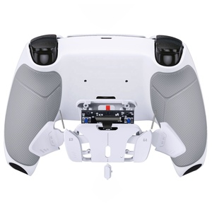 White Rubberized Grip Remappable RISE4 Remap Kit for PS5 with Upgrade Board & Back Shell and Back Button for PS5 Controller - Product Image 4