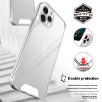 Housse de téléphone portable en acrylique transparent élégant pour iPhone 11 12 13 14 15 16 17 Pro Max étui élégant pour l'espace