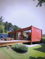 Maison conteneur modulaire respirante à aménagement personnalisé, bâtiment préfabriqué, installation facile, résistant au vent, moderne et minimaliste