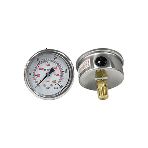 SPR 63mm Halbstahl-Axialdruckmessgerät 0-200 Bar / 3000 PSI, Verstärkte Verbindung für Hydrauliktests - Product Image 3