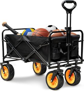 Assembly Camping <strong>Beach</strong> <strong>Wagon</strong> Folding Outdoor Mental Garden Cart for Transportation - Product Image 1