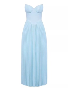 Vestidos ajustados plisados sin tirantes para mujer, nueva colección de verano, a la moda - Product Image 4