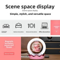 Lecteur de musique interactif Tengyan à lévitation magnétique avec fleur préservée, commande vocale IA, haut-parleur rechargeable, cadeau Wi-Fi