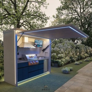 Robust Modular Stainless Steel <strong>Outdoor</strong> <strong>Kitchen</strong> Cabinet Melamine Board With Sink Complete BBQ Grill Unit for Backyard Renovation - Product Image 3