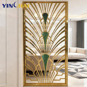 Oem Laser Gesneden Gouden Kamer <span class=keywords><strong>Divider</strong></span> Ingang Scheidingswand Roestvrij Staal Metalen Scheidingswand Voor Woonkamer Muurverdeler - Product Image 6