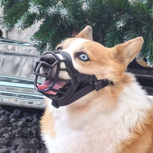 छोटे मध्यम आकार के कुत्तों के लिए टोकरी मूजल विरोधी काटने वाले मजबूत हल्के पिंजरे के मुंह के कवर को पैंटिंग पीने की अनुमति देता है। - Product Image 1