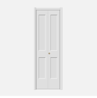 Porte pliante en bois massif de style moderne, finition blanche apprêtée, 48''x80'', 1 panneau, style Shaker, isolation acoustique, pour salon