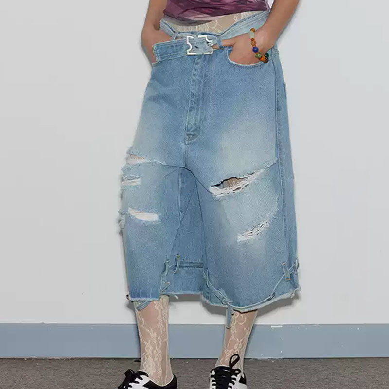 Custom Denim Shorts Sets for Women