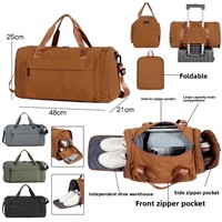 Sac de sport multifonctionnel avec séparation humide/sec, compartiment à chaussures dédié, sac de voyage grande capacité pour l'extérieur