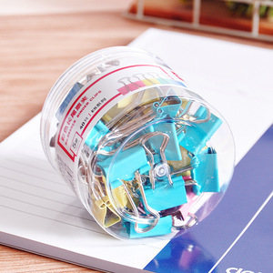 Deli Binder Clips 19mm Colored Metal Dovetail Clip 40 Pieces For Document Folder - Product Image 2