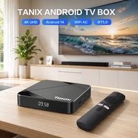 Venta al por mayor de fábrica: Nuevo Android 14.0 TV Box Tanix TX5 Amlogic S905Y5 4K HDR10+ Set Top Box con Dual Launcher y 4G/32G de almacenamiento (Reino Unido)
