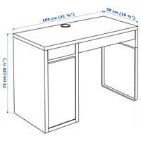 Bureau d'ordinateur de bureau moderne convertible blanc avec tiroirs pour l'apprentissage à domicile, l'écriture, le mobilier de bureau et le rangement.