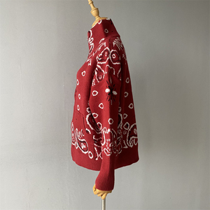 Jxwatcher <span class=keywords><strong>Cardigan</strong></span> Morbido a Collo Alto Personalizzato per <span class=keywords><strong>Donna</strong></span>, Vestibilità Ampia, Maniche Lunghe, Lavorazione Jacquard, Giacca con Zip, Caldo per l'Inverno - Product Image 3