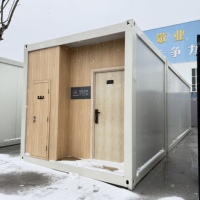 Maison préfabriquée pliable prête à l'emploi, bâtiment mobile, maison conteneur pliable portable pour l'hiver, pour usage en villa ou hôtel