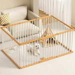 กรงสุนัขขนาดเล็ก-กลาง  รั้วโลหะสำหรับสัตว์เลี้ยง  แผงกั้นในบ้าน  ป้องกันการหลบหนี  โครงสร้างลวดเหล็ก  สามารถประกอบและขยายได้อย่างอิสระ - Product Image 4