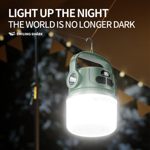 Smiling Shark Multifunctional Camping <b>Light</b> <b>Led</b> Solar Rechargeable Portable Lamp - Product Image 2
