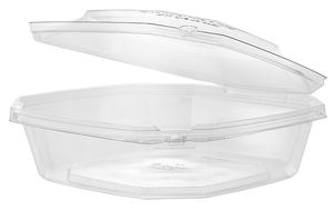 Cajas desechables de plástico con bisagras de 48oz con tapa antivaho para ensalada, Pan para llevar reciclable - Product Image 5