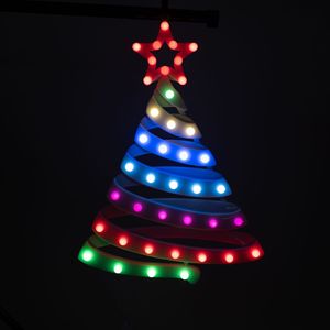 Luces LED Decorativas <span class=keywords><strong>de</strong></span> Navidad, Árbol, Estrella, Copo <span class=keywords><strong>de</strong></span> Nieve, para Fiestas, Bodas, <span class=keywords><strong>Guirnaldas</strong></span>, Interiores y Exteriores, Luces Nocturnas <span class=keywords><strong>Luminosas</strong></span> Colgantes - Product Image 2