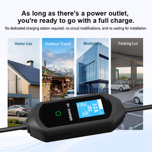 Nuevo Cargador de Vehículos Eléctricos Tipo 2 de Nivel 2, 7kW CA, con Corriente de Salida de 32A, Clasificación IP54, Certificado CE/FCC, para Uso Doméstico y de Viaje - Product Image 1