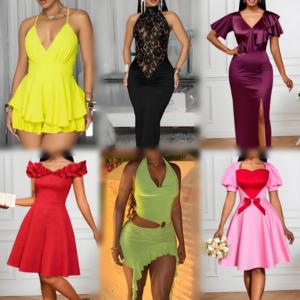 Lote Mixto de Vestidos de Verano Usados para Mujer, Vestidos Midi y Maxi con Encaje Floral y Tirantes Finos, Ropa de Segunda Mano al Por Mayor - Product Image 5