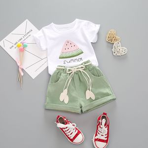 Conjuntos de ropa de Boutique de verano para niñas y niños, ropa con Estampado de sandía de dibujos animados bonitos para niñas 2021 - Product Image 2