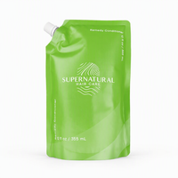 Pochette d'emballage cosmétique en plastique Mylar rechargeable, à bec verseur et bouchon à vis, autoportante, pour shampoing, crème, liquide de lavage