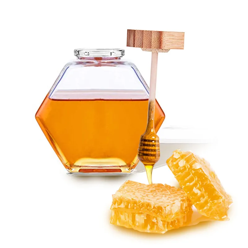 Gran oferta, 100ml, 380Ml, recipientes pequeños para miel, tarros de miel de vidrio con colmena de abeja con tapa de hojalata