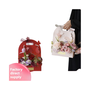 Directo de fábrica Flor portátil 8 de marzo Día DE LA MUJER Floristería General Día DE LA MADRE Día de San Valentín Regalo vacío Carpetas de cartón - Product Image 5