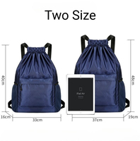 Sac à dos Oxford imperméable OEM avec poche zippée, sac à dos de sport personnalisé pour la promotion, sac à cordon pour l'extérieur