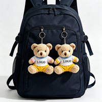 Mascotte en peluche personnalisée, porte-clés en peluche personnalisé, ours en peluche doux avec logo pour événements sportifs, souvenirs et promotion de clubs, fabrication OEM