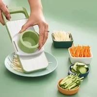 Snijder van roestvrij staal, groentesnijder met 3 messen, julienne-snijder voor aardappel en wortel