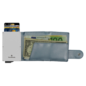 Portefeuille fin CardHoda en PU avec protection RFID, fermeture pliante, porte-cartes court, design minimaliste unisexe - Product Image 1