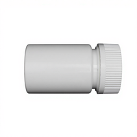 Bouteille en plastique HDPE blanche de 100 ml pour pilules, comprimés, capsules, vitamines, avec bouchon à vis CRC, en vente, haute qualité, logo personnalisé