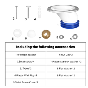 Kit Flangia Offset per Spostamento <span class=keywords><strong>Scarico</strong></span> WC con Bulloni, Rondelle e Guarnizione - Product Image 2