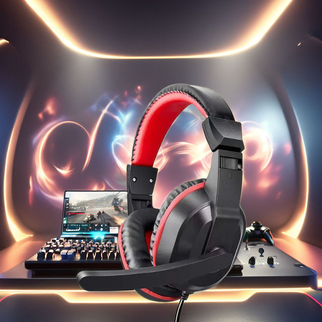 Universal 3.5mm Wired Headset with Microphone Volume Control for Gaming Streaming & Daily Use