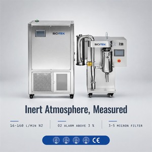 Secador por Pulverización de Circuito Cerrado SCITEK, Secador por Pulverización de Laboratorio con Nitrógeno Inerte, Máquina de Secado por Pulverización para Recuperación de Solventes - Product Image 1