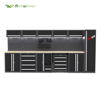 Système de rangement pour garage RW, armoires modulaires robustes en acier avec revêtement en poudre époxy, armoire à outils, établi, poste de travail d'atelier
