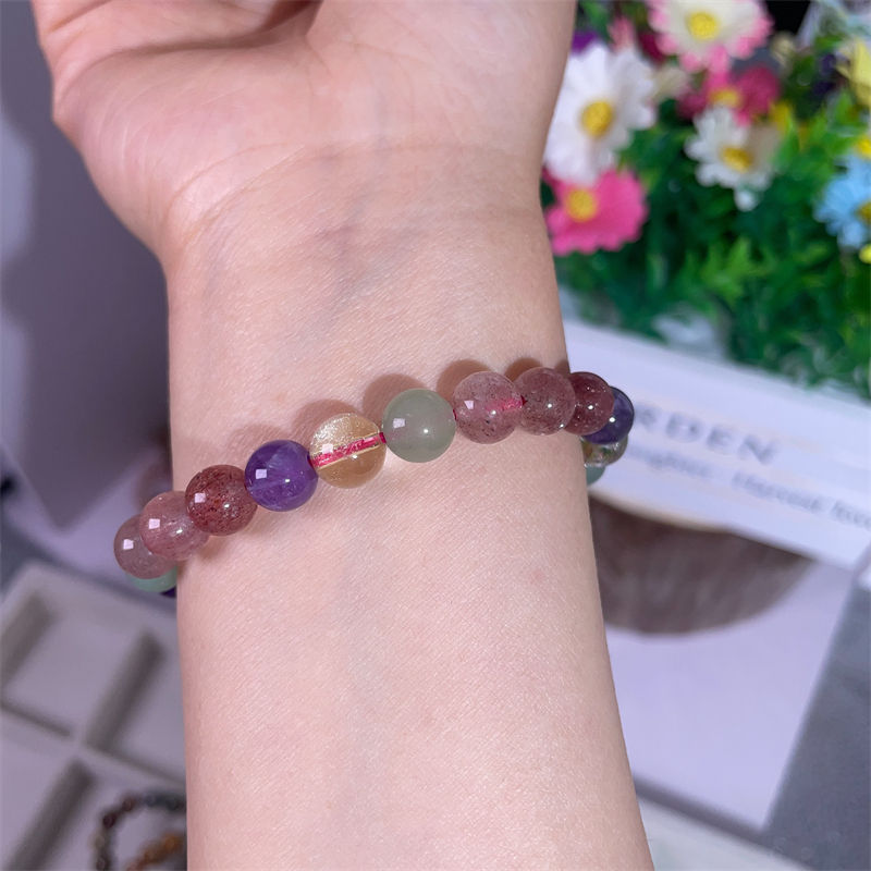 strawberry green aventurine amethyst