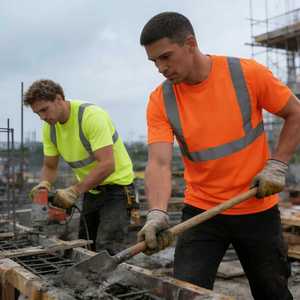 <span class=keywords><strong>T</strong></span>-<span class=keywords><strong>shirt</strong></span> de sécurité réfléchissant à logo personnalisé, style basique, prix abordable, haute visibilité ANSI CE, imperméable et respirant 100% - Product Image 5