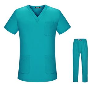 Conjunto <span class=keywords><strong>de</strong></span> uniforme <span class=keywords><strong>de</strong></span> hospital con cierre elástico bueno y cómodo, ropa <span class=keywords><strong>de</strong></span> trabajo, uniforme <span class=keywords><strong>de</strong></span> médico elástico completo - Product Image 6